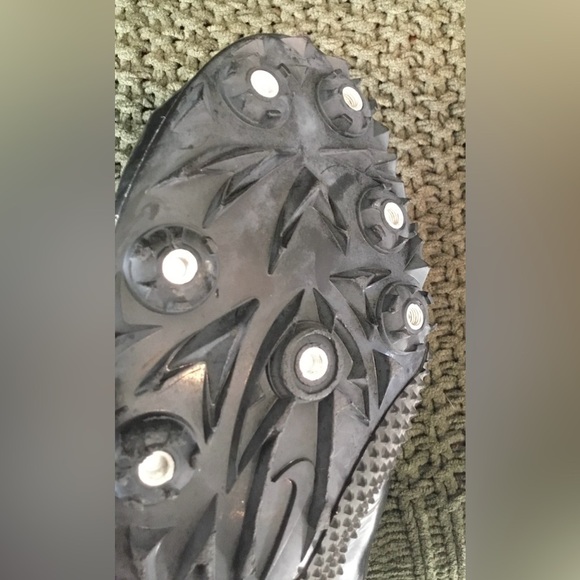 Nike Bowerman Men's Track & Field Shoes Black/Silver, Adjustable Velcro; Size 10 - Picture 10 of 15